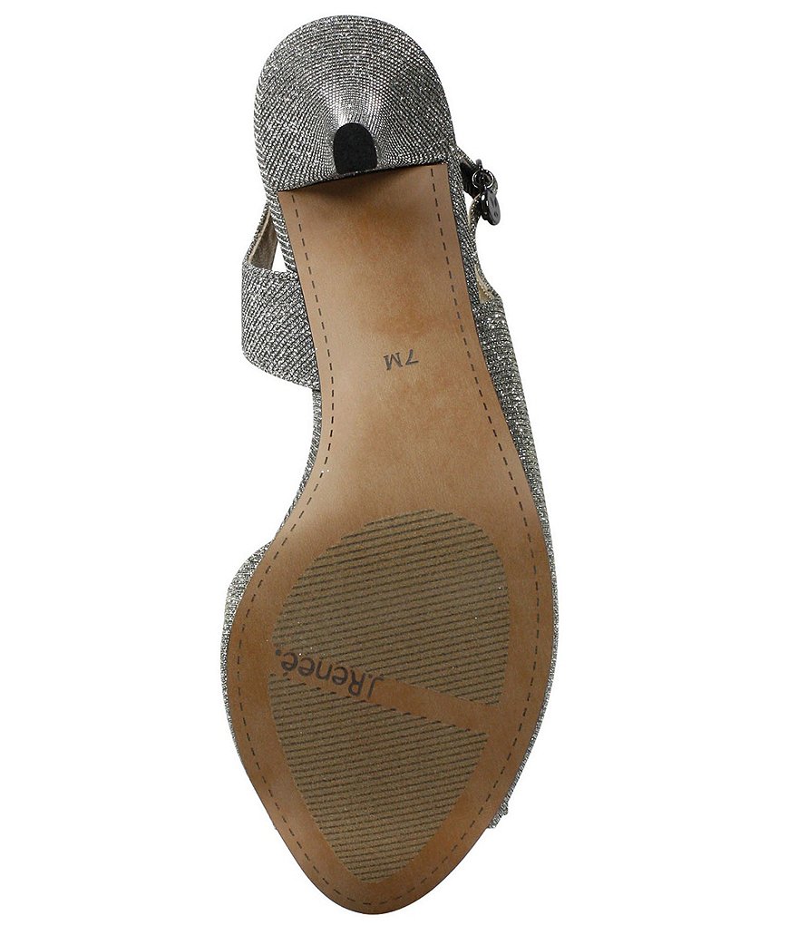 J. Renee Luanda Bow Detail Glitter Slingback Peep-Toe Pumps