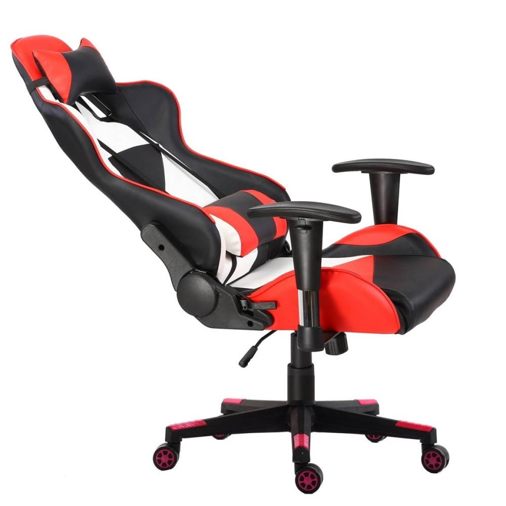 ViscoLogic LIBERTY Gaming Chair Racing Entertainment Video Game Chair Ergonomic Backrest and Seat Height Adjustment Computer Chair with Pillows Recliner Swivel Rocker Headrest and Lumbar Tilt E-Sports