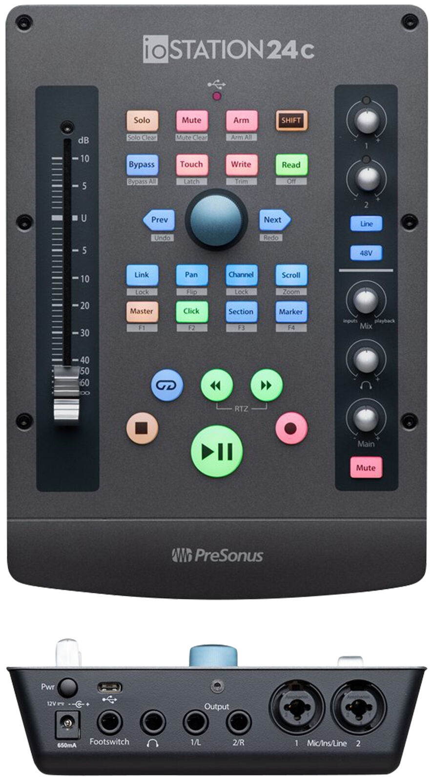 PRESONUS ioStation 24c 2x2 Recording interface Controller+Studio Mic+Desk Stand