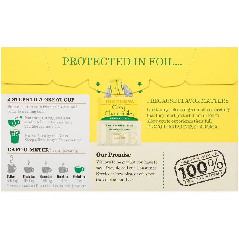 Bigelow Cozy Chamomile Herbal Tea Bags - 20ct