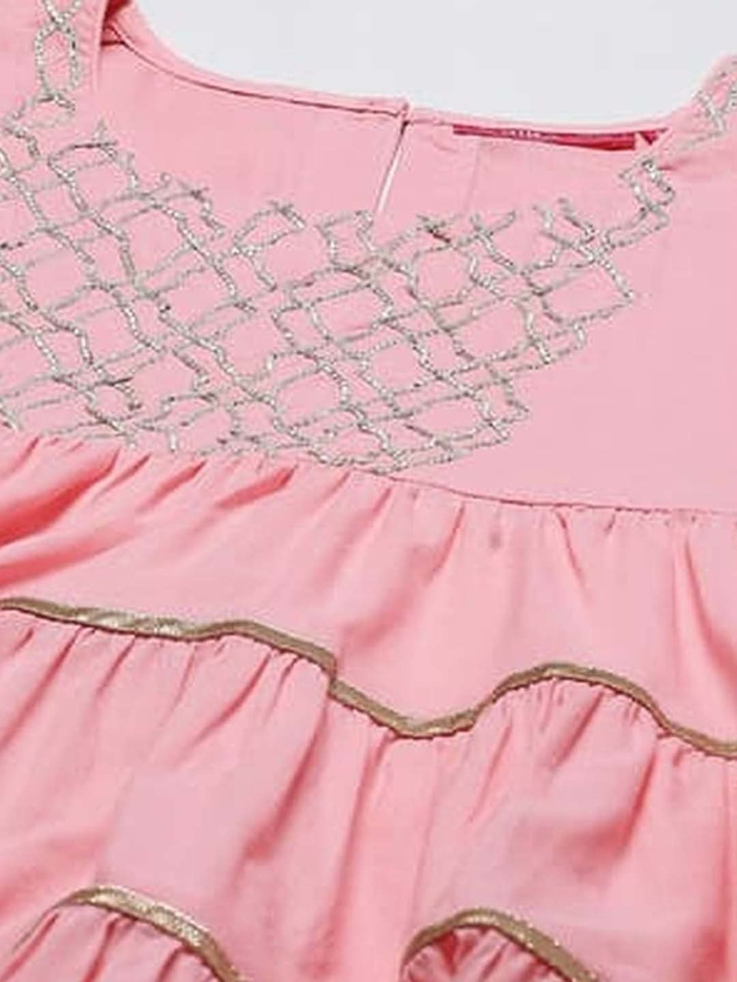 Biba Kids Onion Pink Flared Fit Kurta Set