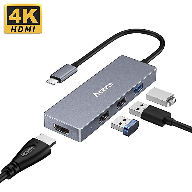 USB C Hub  USBC 31 Type C Adapter with 4K HDMI USB 20 amp USB 30 Ports Compatible with Thunderbolt 3 MacBook Pro XPS 13 Surface Pro 7 Samsung Dex Tab