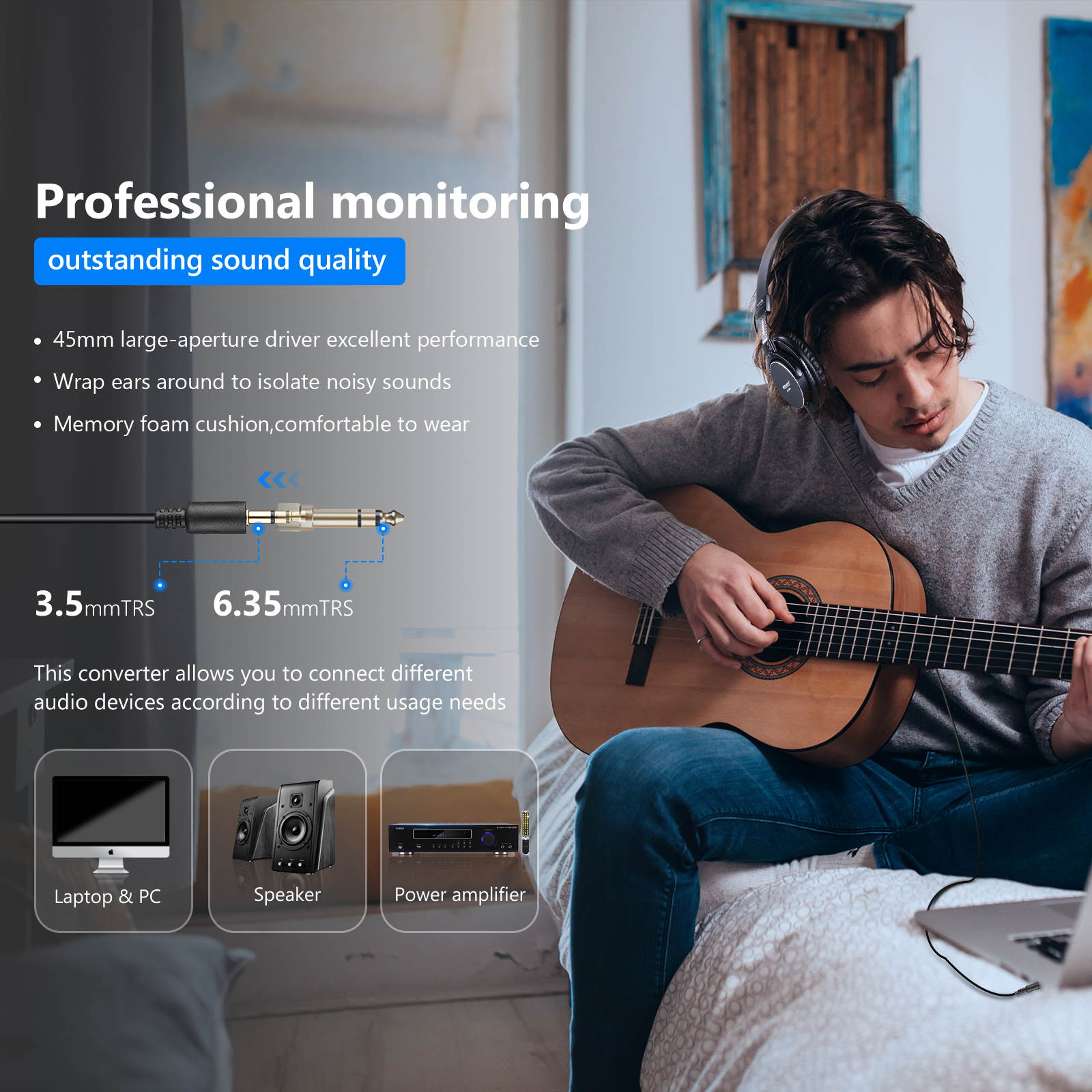 Neewer NW-700 Pro Condenser Microphone and Monitor Headphones Kit with 48V Phantom Power Supply, NW-35 Boom Scissor Arm Stand, Shock Mount and Pop Filter for Home Studio Sound Recording(Black)