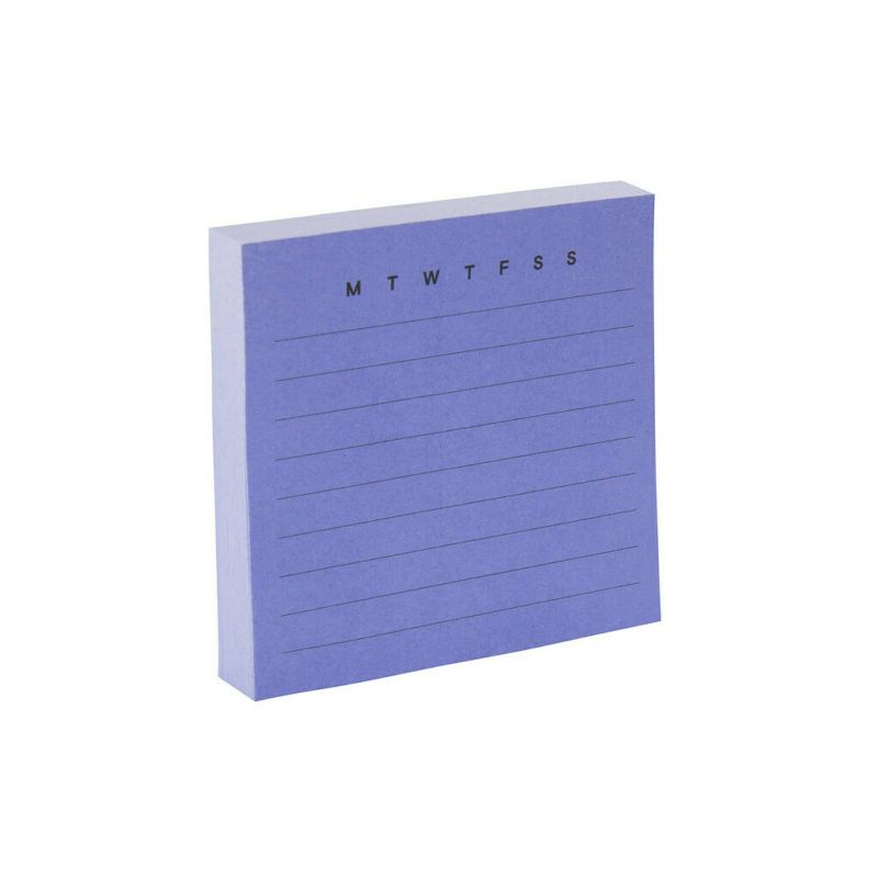 Post-it 3"x3" Days of the Week Lined Notes - Blue