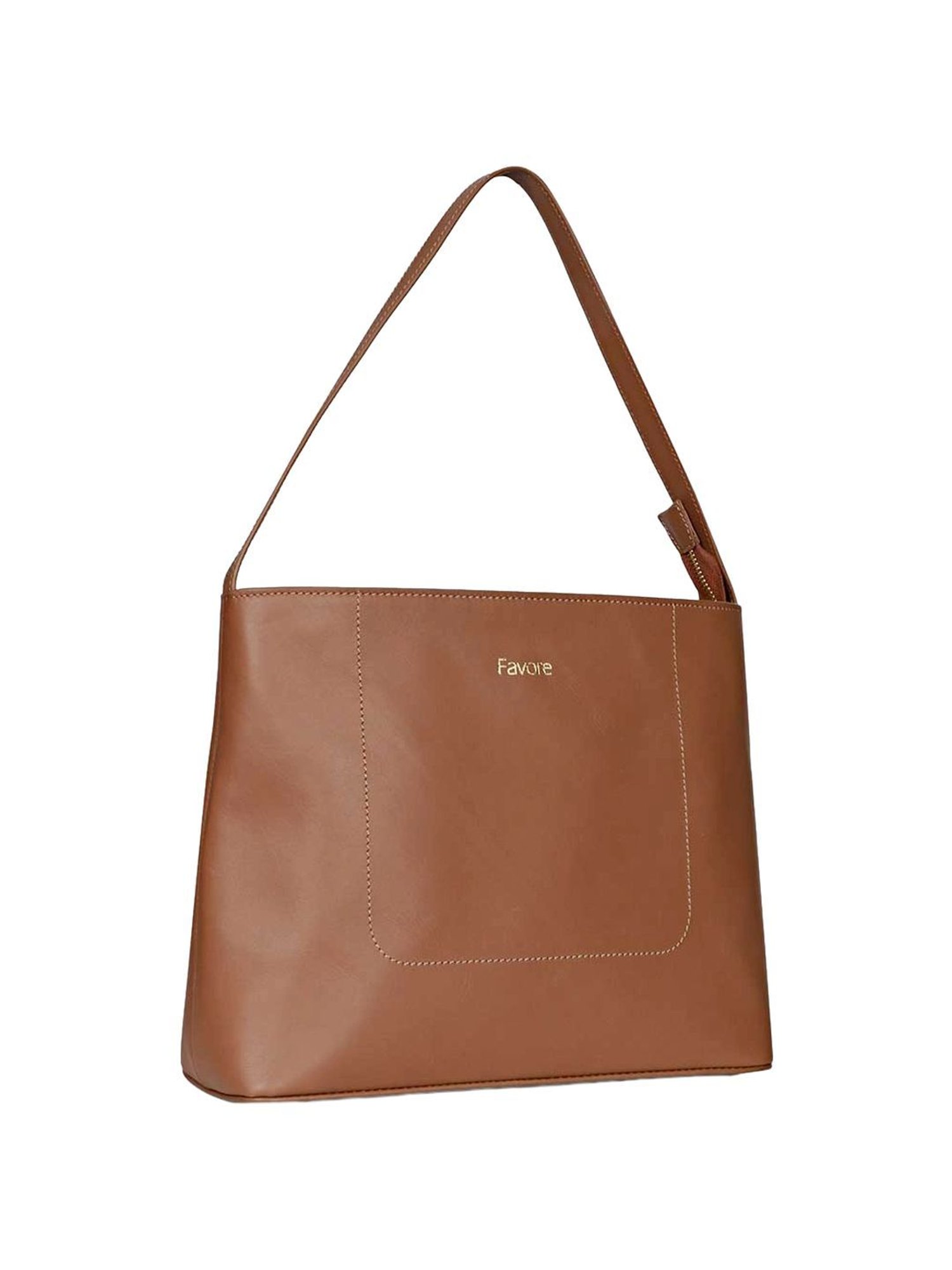 Favore Tan Solid Medium Shoulder