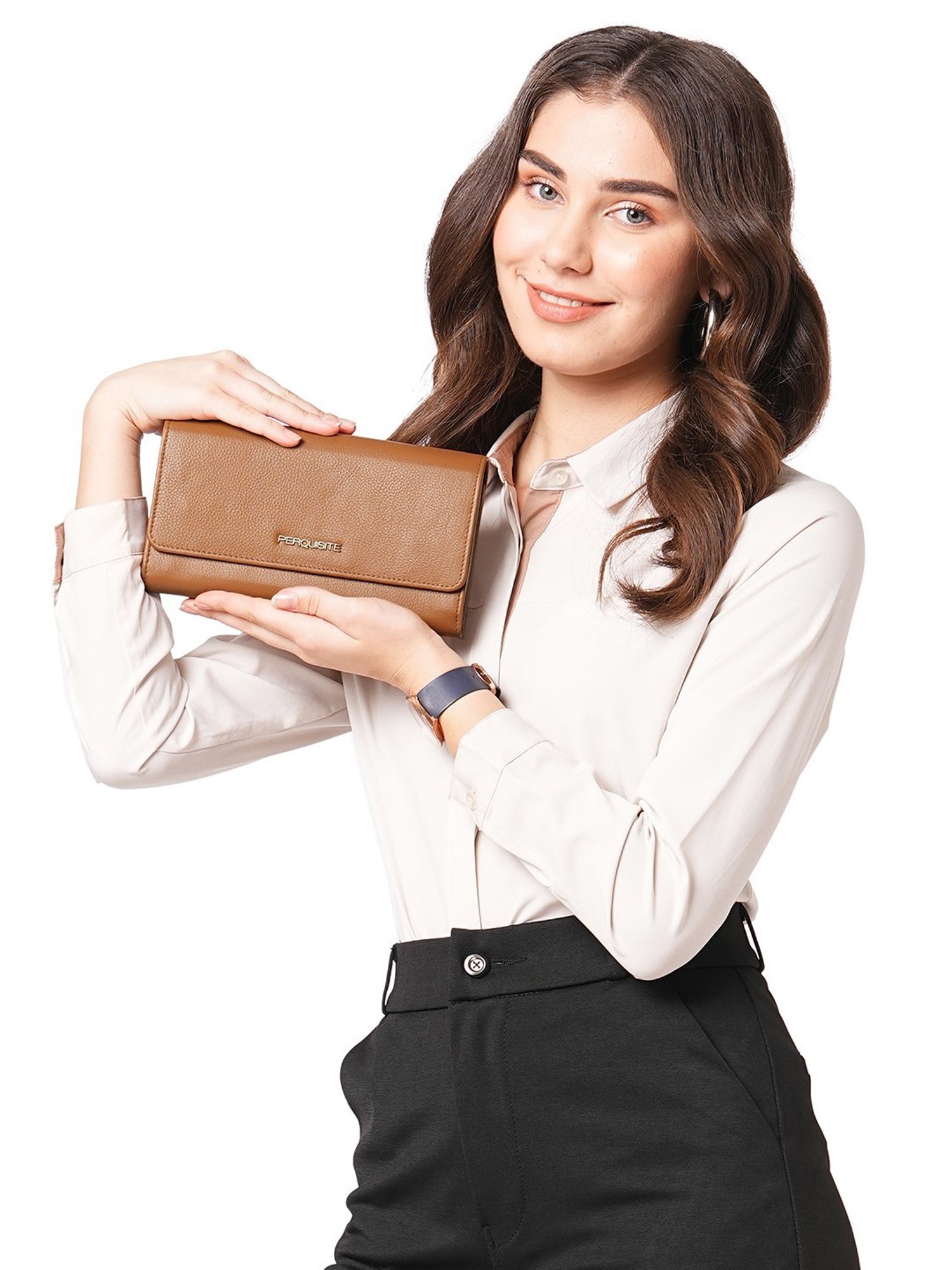 PERQUISITE KENDALL Brown Solid Wallet for women