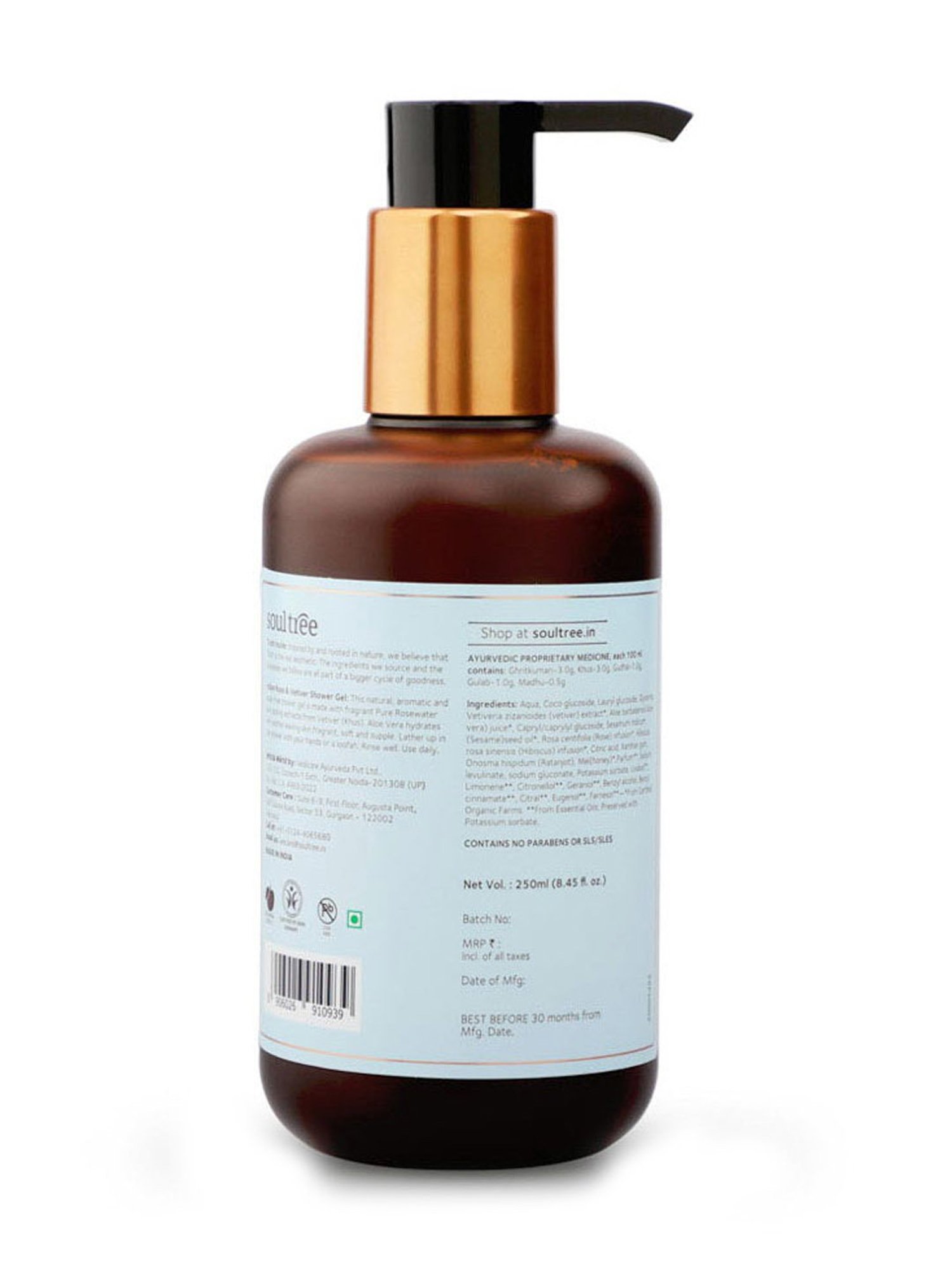 SoulTree Indian Rose & Cooling Vetiver Shower Gel - 250 ml