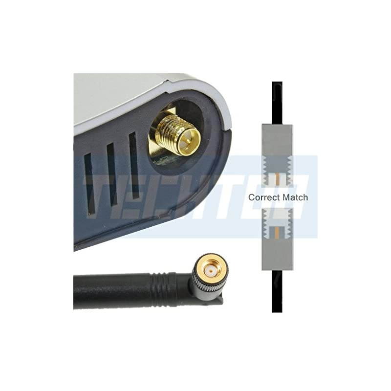 WiFi Antenna Dual Band 7dBi 2.4GHz/5.8GHz with RP-SMA Connector for Wireless Network Router USB Adapter PCI Card IP Camera DJI Phantom Wireless Range Extender FPV UAV Drone (Black 1-Pack)