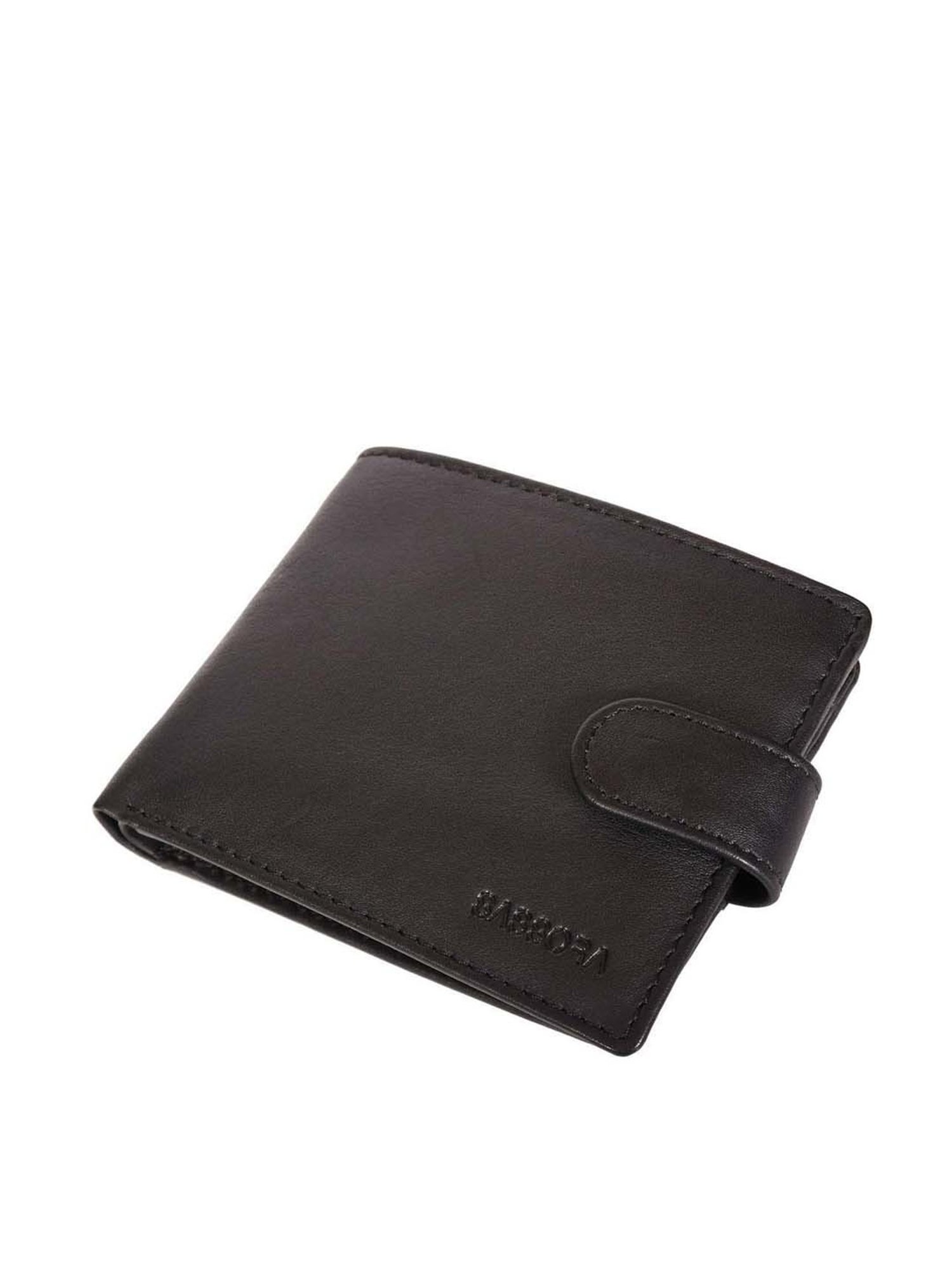 SASSORA Black Casual Leather Rfid Bi-Fold Wallet for Men