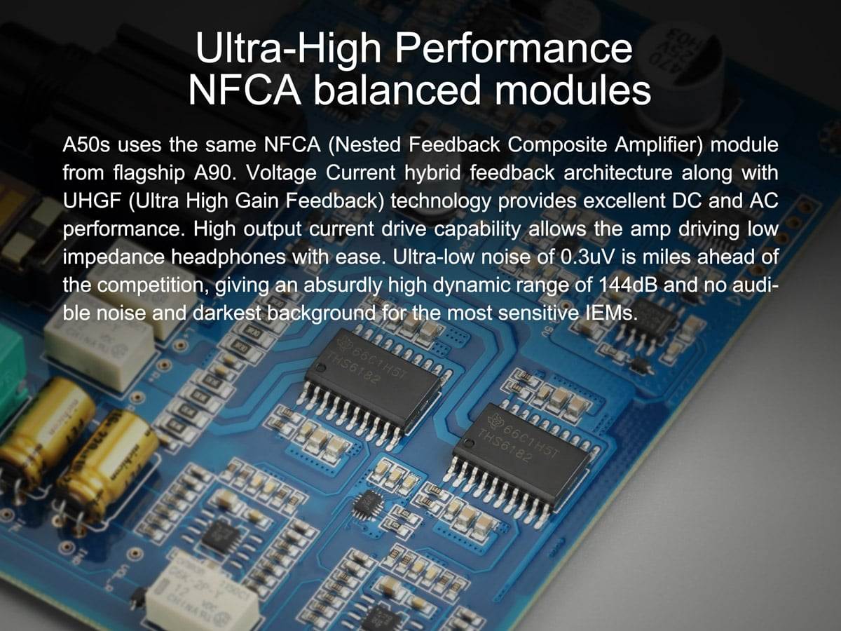 TOPPING A50S With NFCA Modules HPA/PRE Automatic Switching Desktop Headphone Amplifier Pre Amplifier Combined with D50S P50