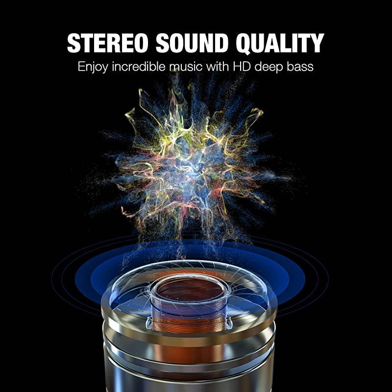 Wireless Earbuds Bluetooth 50 Headphones with Digital Intelligence LED Display 3500 mAH Charging Case 135H Playtime Stereo Sound Headset IPX8 Waterproof Builtin Mic for Home Office