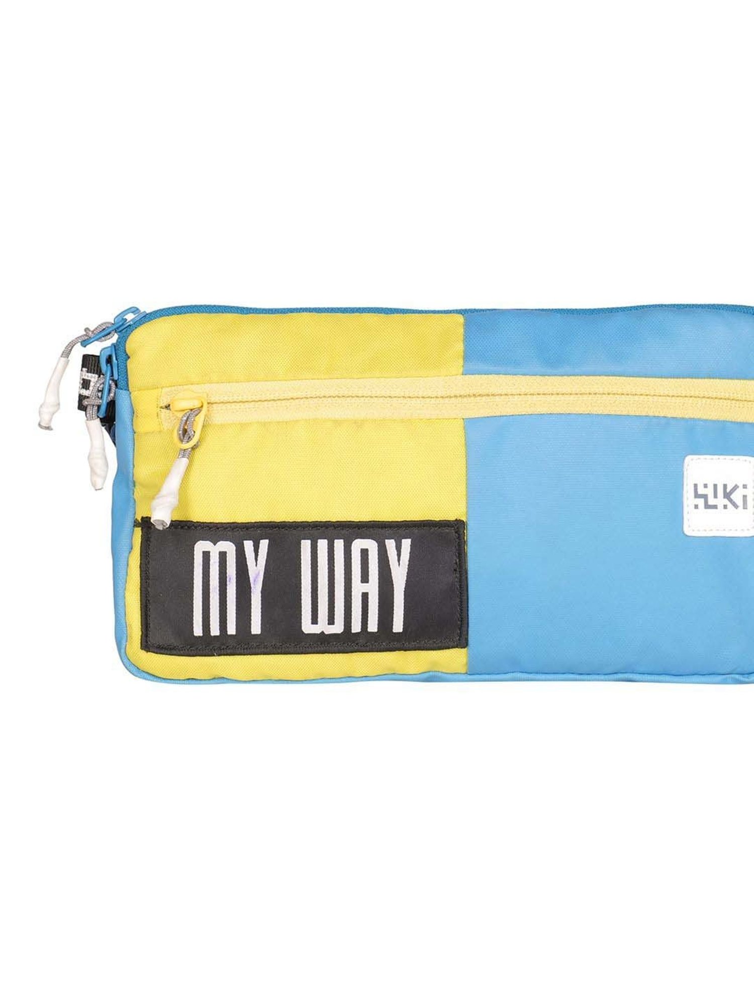 Wiki Blue Printed Medium Cross Body Bag