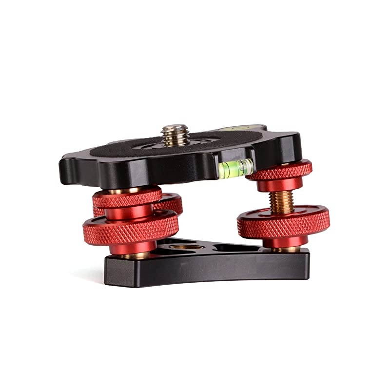 DLEVX-68 Leveler w Bubble Level for Tripod 3/8 Precision Tri-Wheel Leveling Base