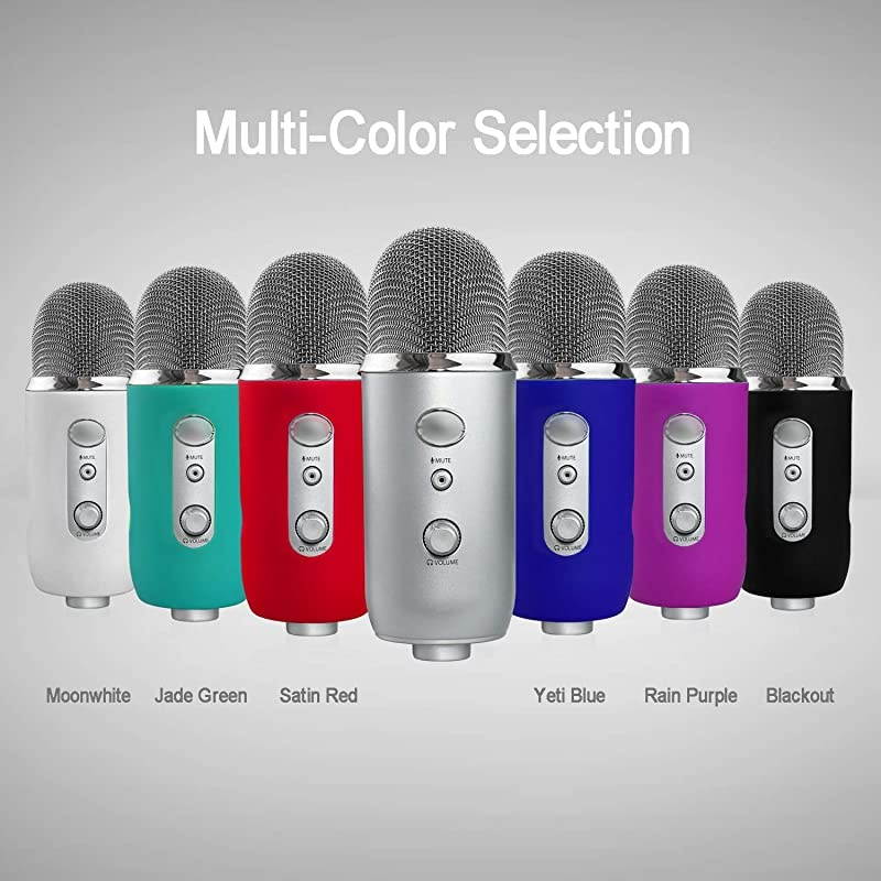 Microphone Windscreen Foam - Mic Cover Pop Filter Windshield &Protector for Blue Yeti, Yeti Pro Condenser Microphones (Blue)