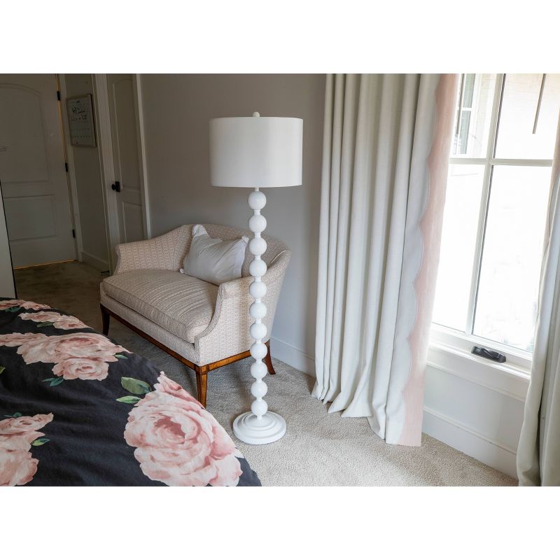 59" Stacked Ball Floor Lamp White - Decor Therapy
