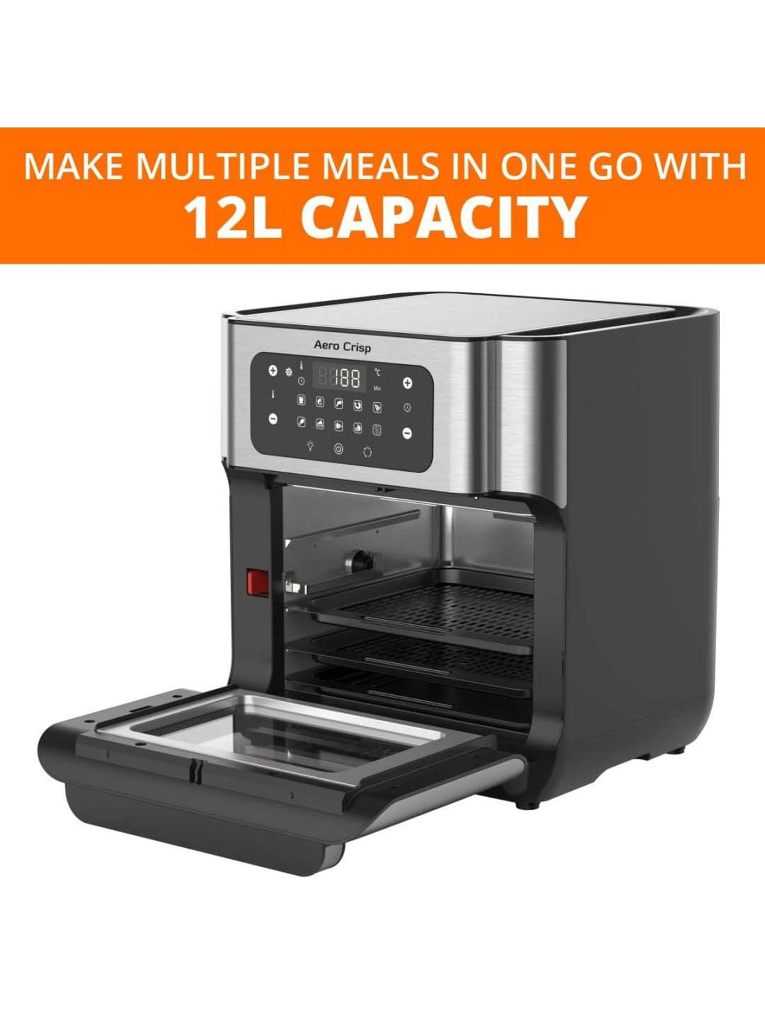 Prestige Nutrifry Black Plastic Electric Digital Touch Airfryer 4.5L