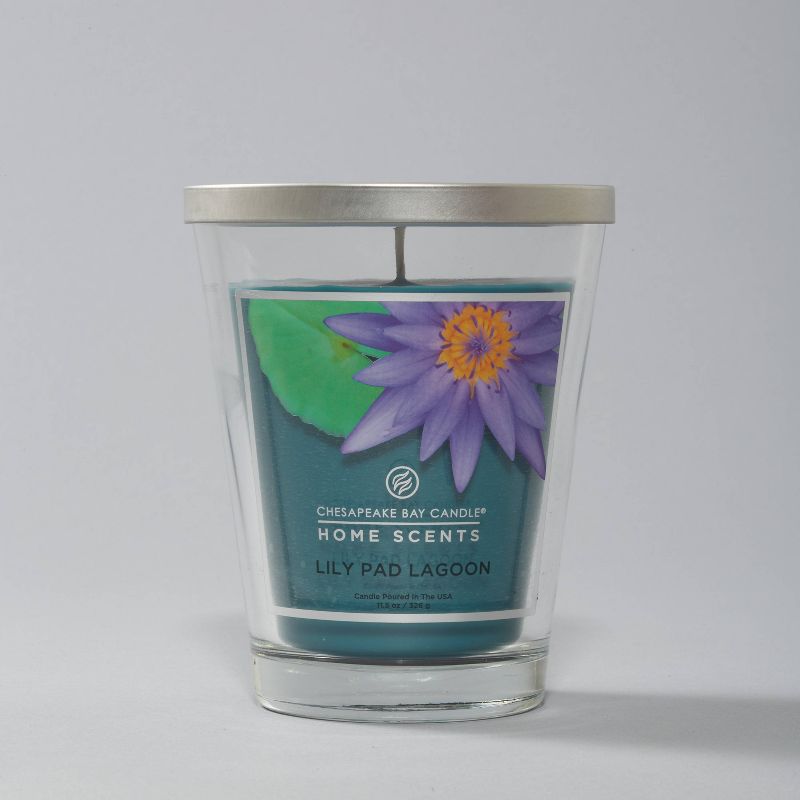11.5oz Glass Jar Lily Pad Lagoon Candle - Home Scents By Chesapeake Bay Candle