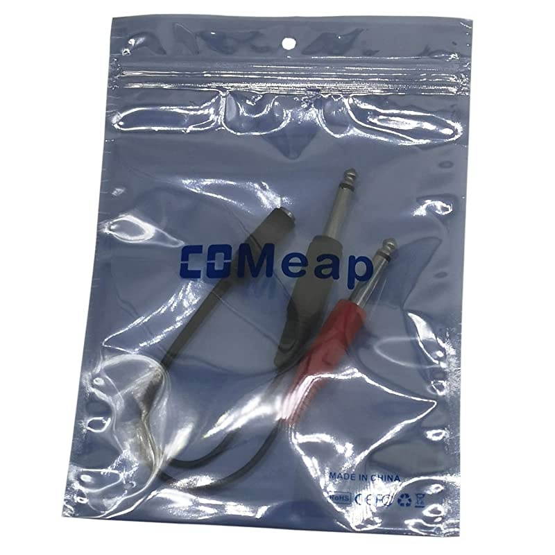 35mm Mini 18 TRS Stereo Female to 2X 635mm 14 Mono TS Male YSplitter Cable 8inch20cm