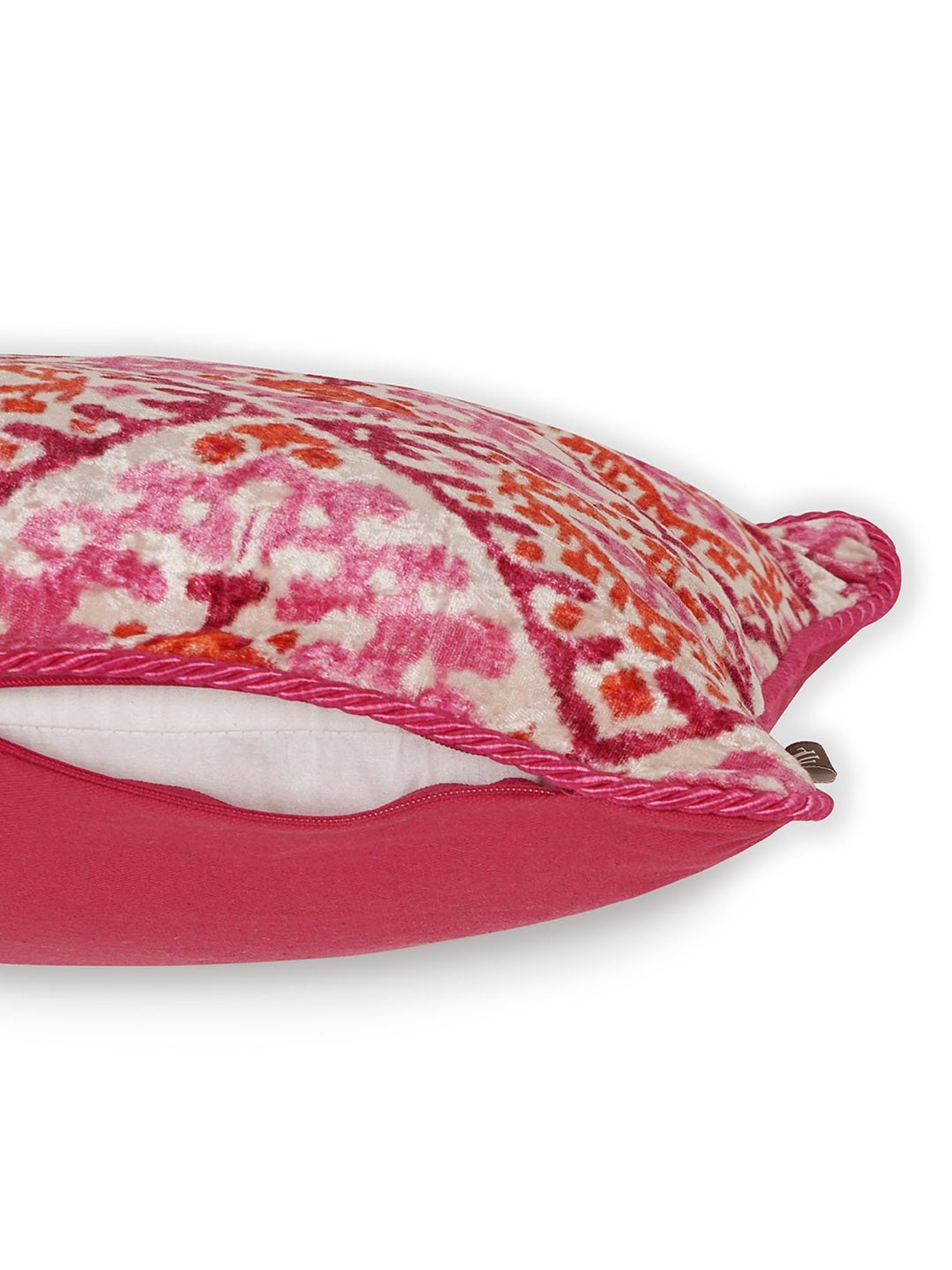 Pure Home and Living Pink Cotton Digital Print Cushion Cover