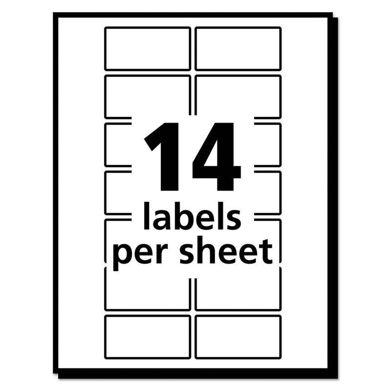 Avery Removable Multi-Use Labels, 3/4 x 1 1/2, White, 504/Pack