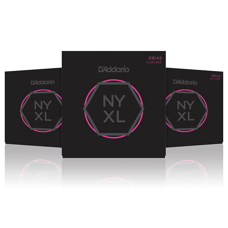 D'Addario NYXL0942 Super Light 3-Pack Electric Guitar Strings