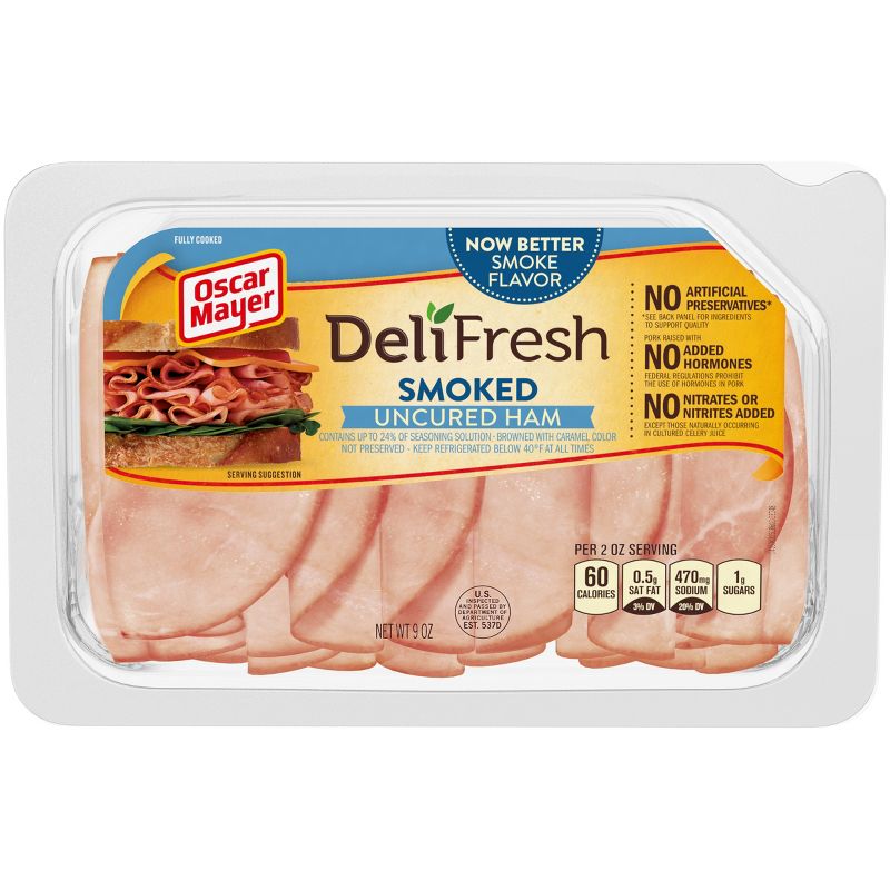 Oscar Mayer Deli Fresh Smoked Uncured Ham - 9oz