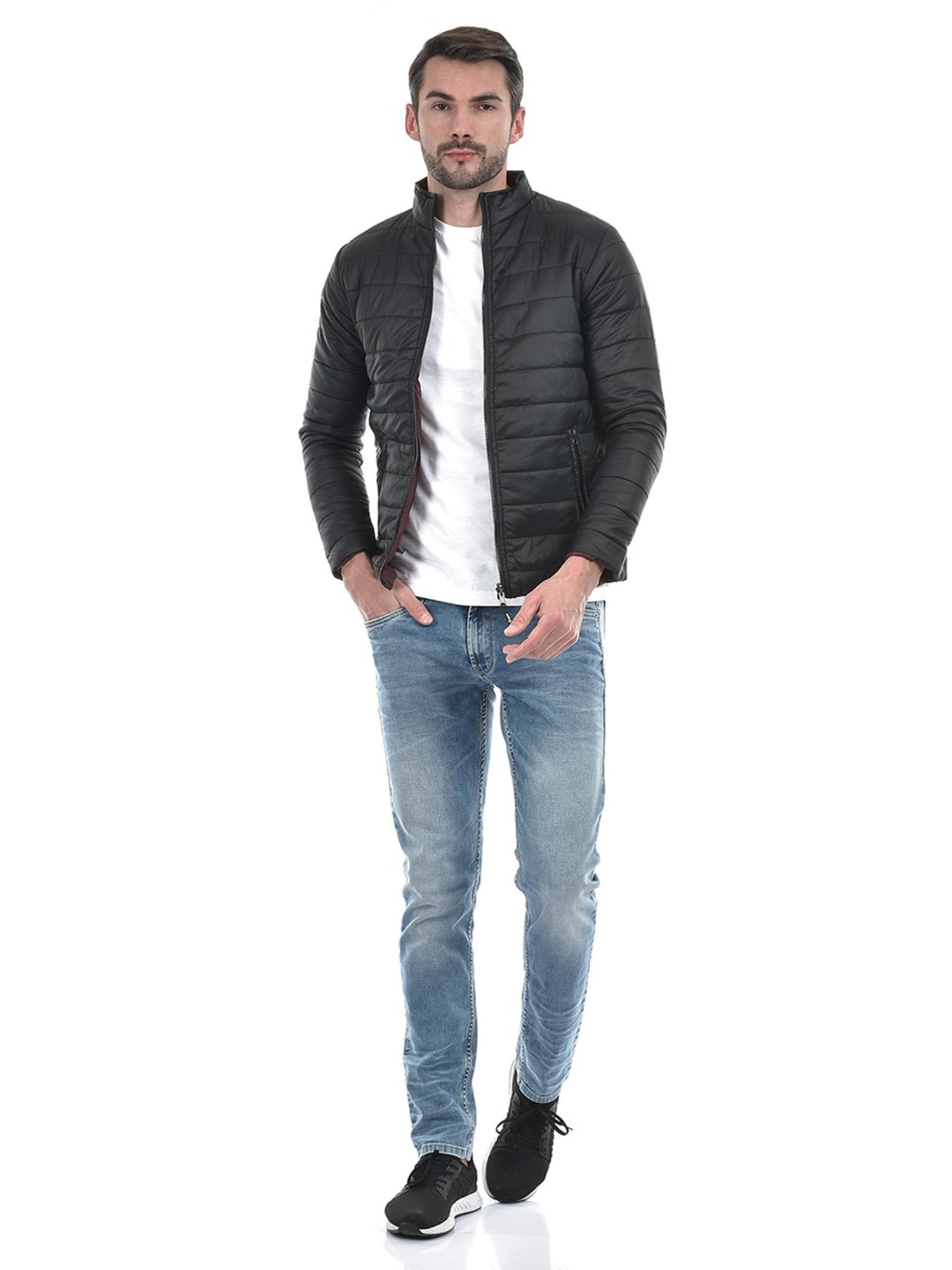 Integriti Black & Wine Regular Fit Reversible Jacket