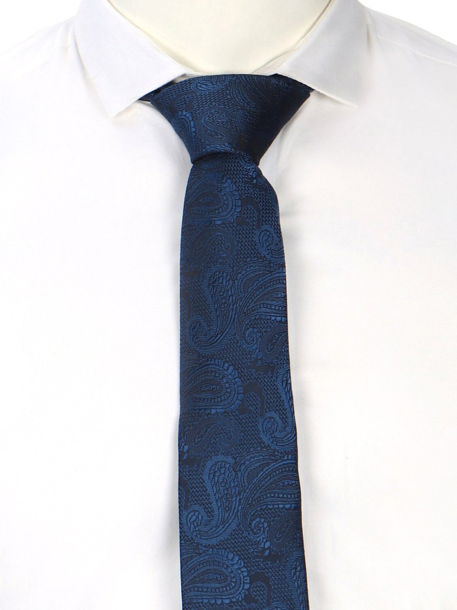 Van Heusen Navy Embroidered Tie
