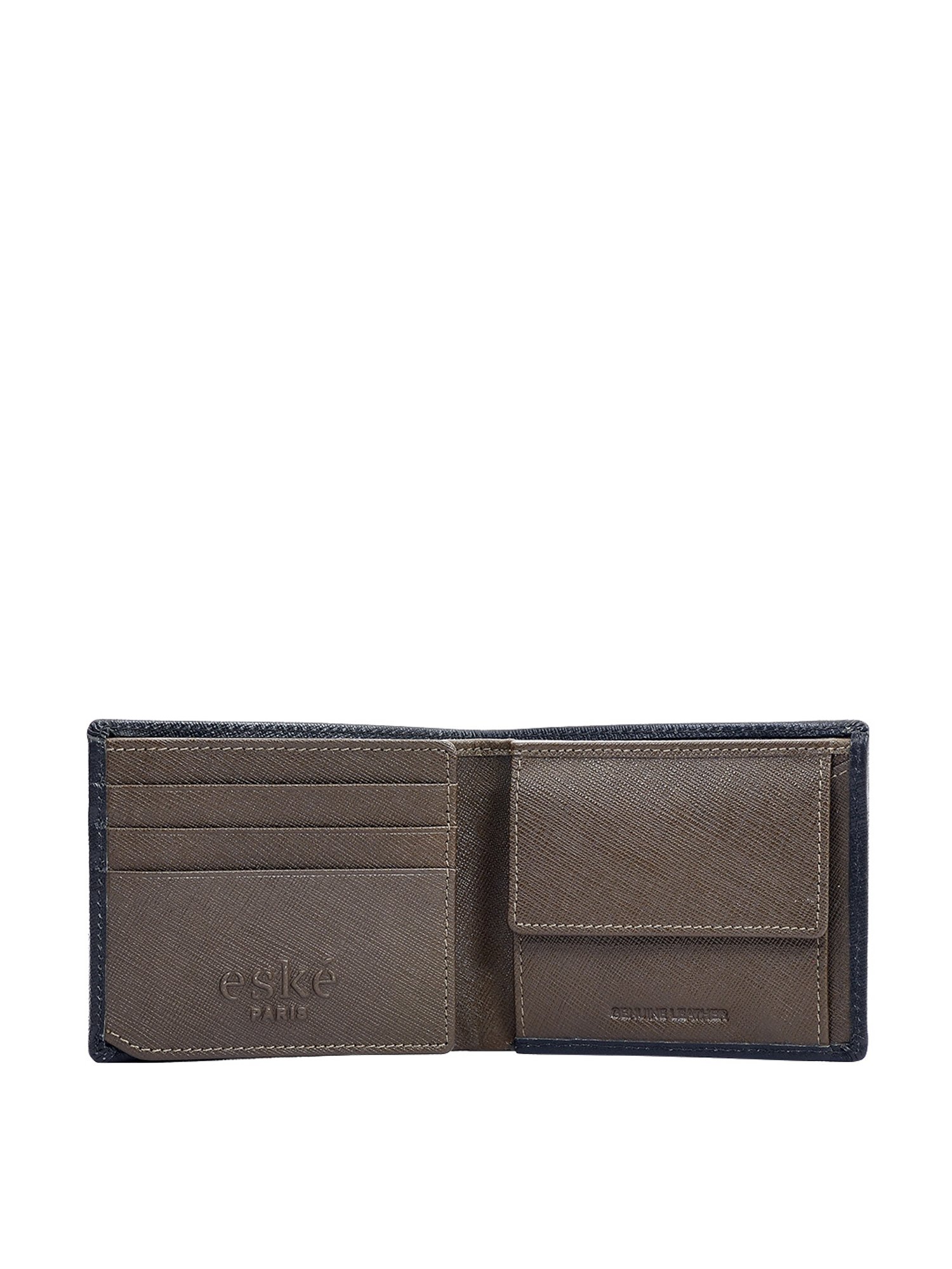 Eske Black Solid Bi-Fold Wallet for Men