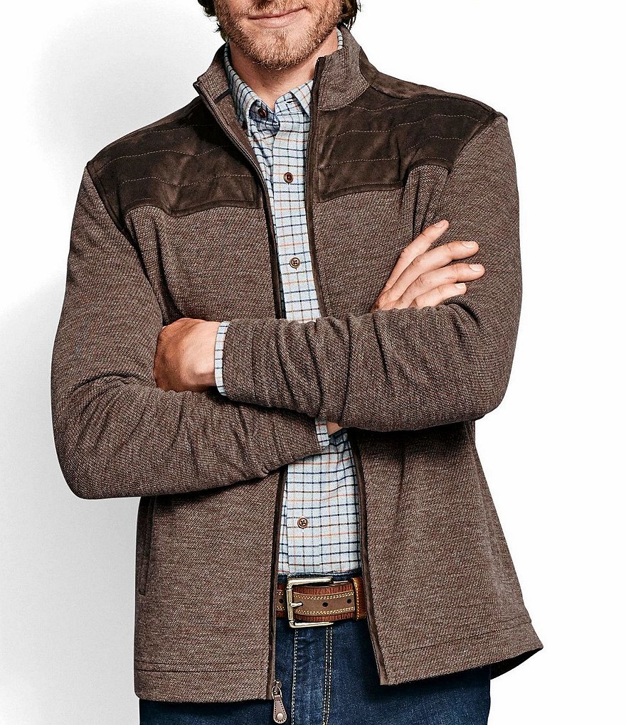 Johnston & Murphy Quilted Yoke Full-Zip Jacket