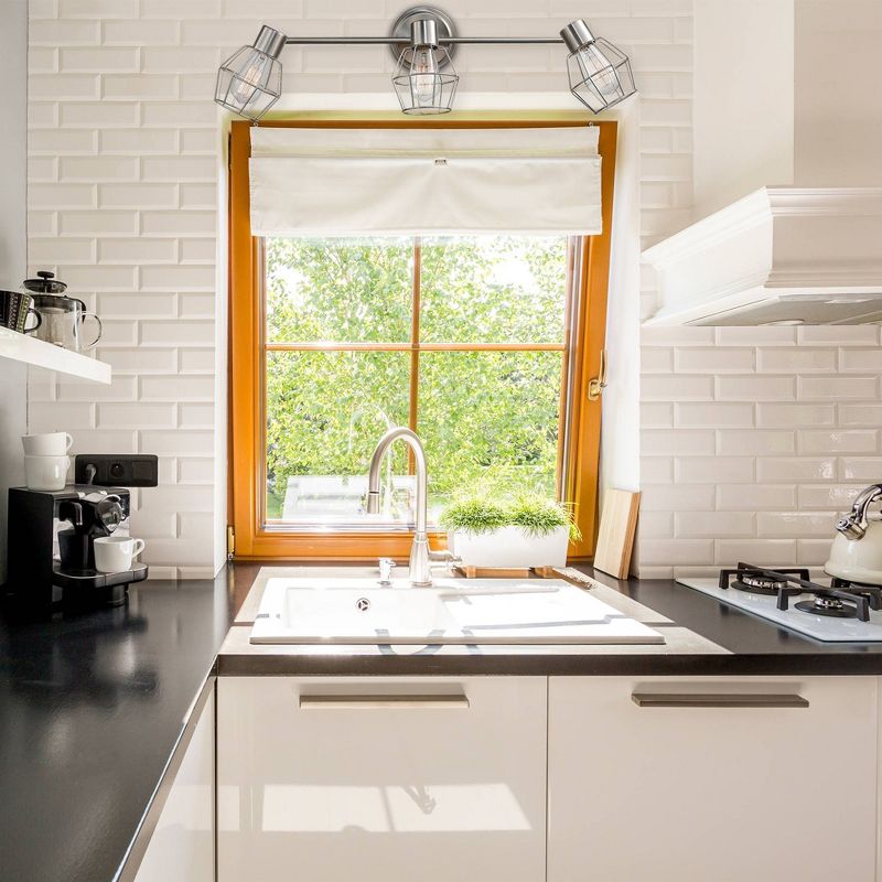 3 Light Jax Track Lighting (Includes Energy Efficient Light Bulb) Brushed Nickel - Globe Electric