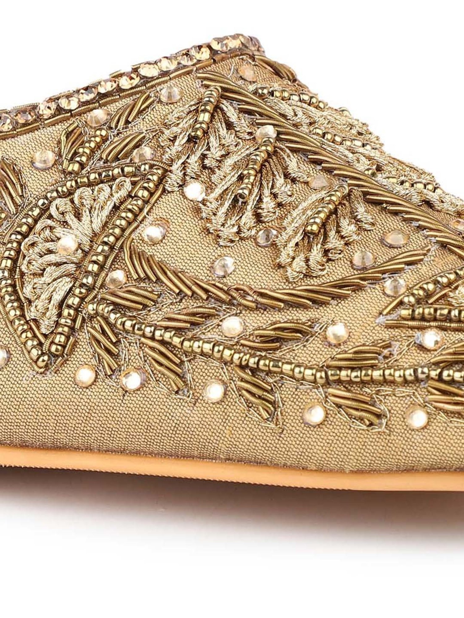 Inc 5 Women's Antique Gold Mule Shoes