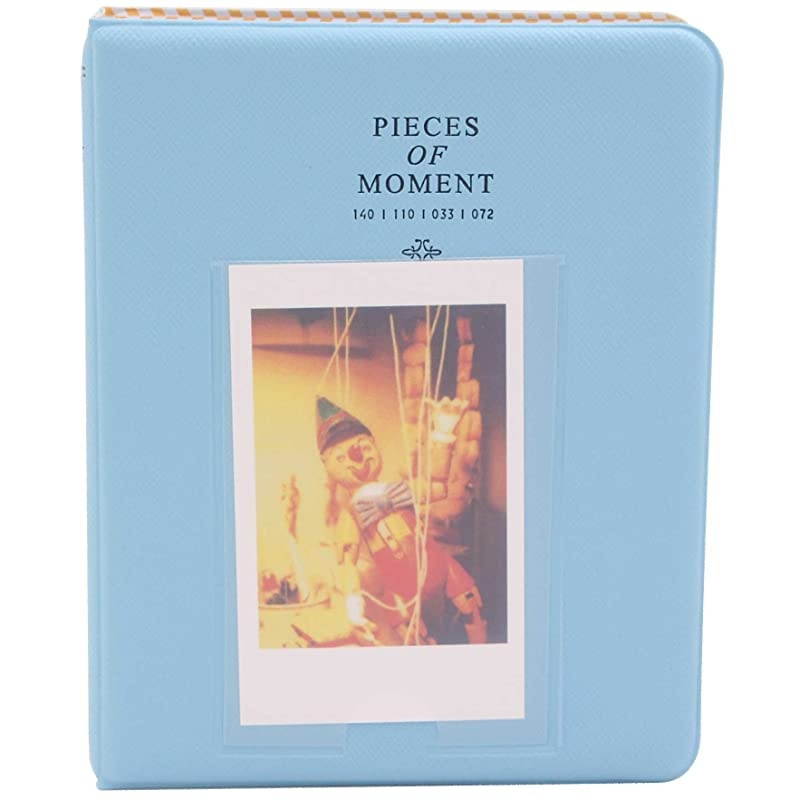 Pockets Instax Mini Photo Album for Fuji/Fujifilm Film 7s 8 8+ 9 25 26 50s 70 90 SP 1, Instant Camera Polaroid Z2300 Pic-300P Name Card Picture Accessories, Wedding Photos (1, Blue)