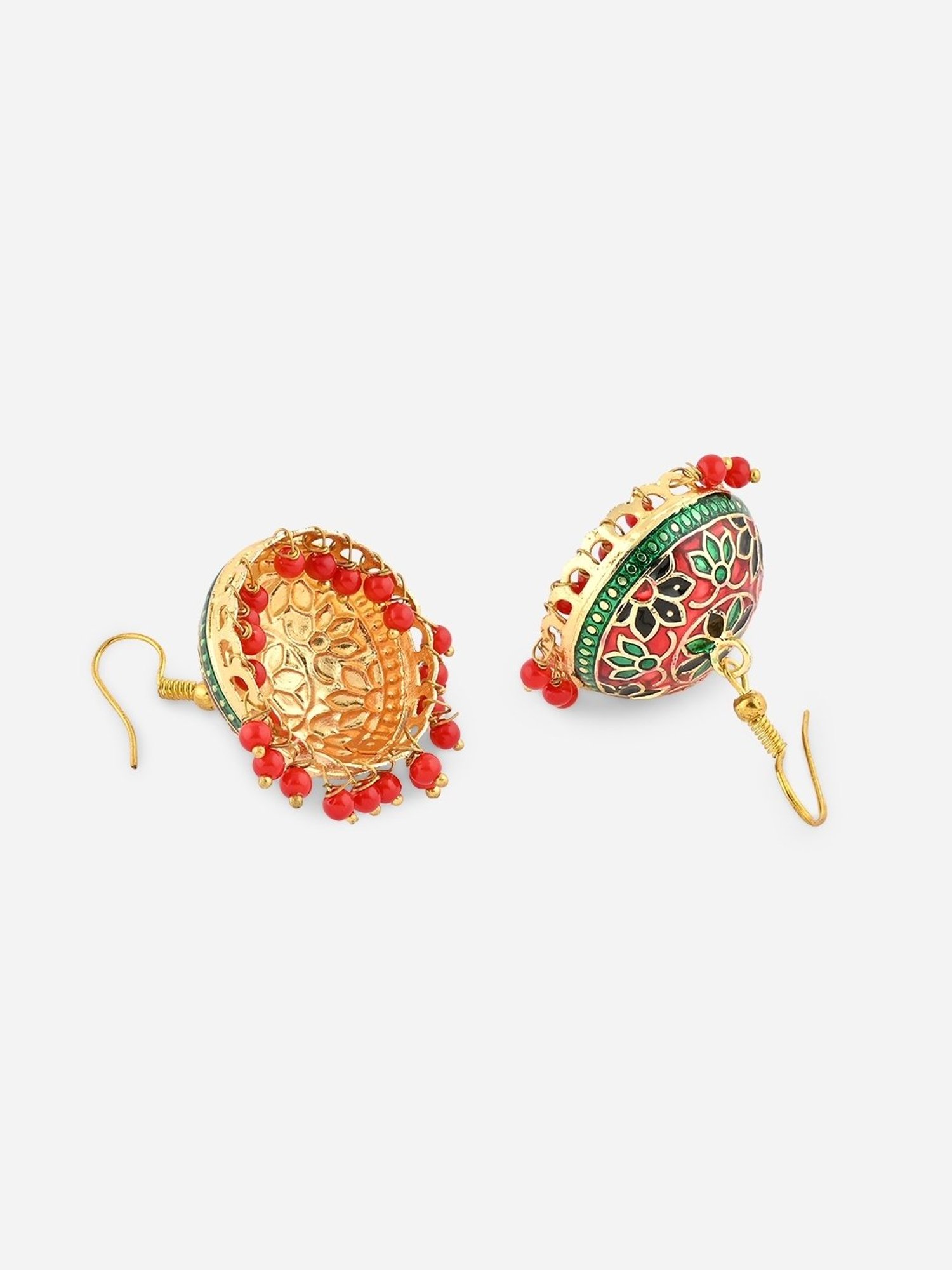 Fida Gold Plated Multicolor Jhumki Earrings for Women