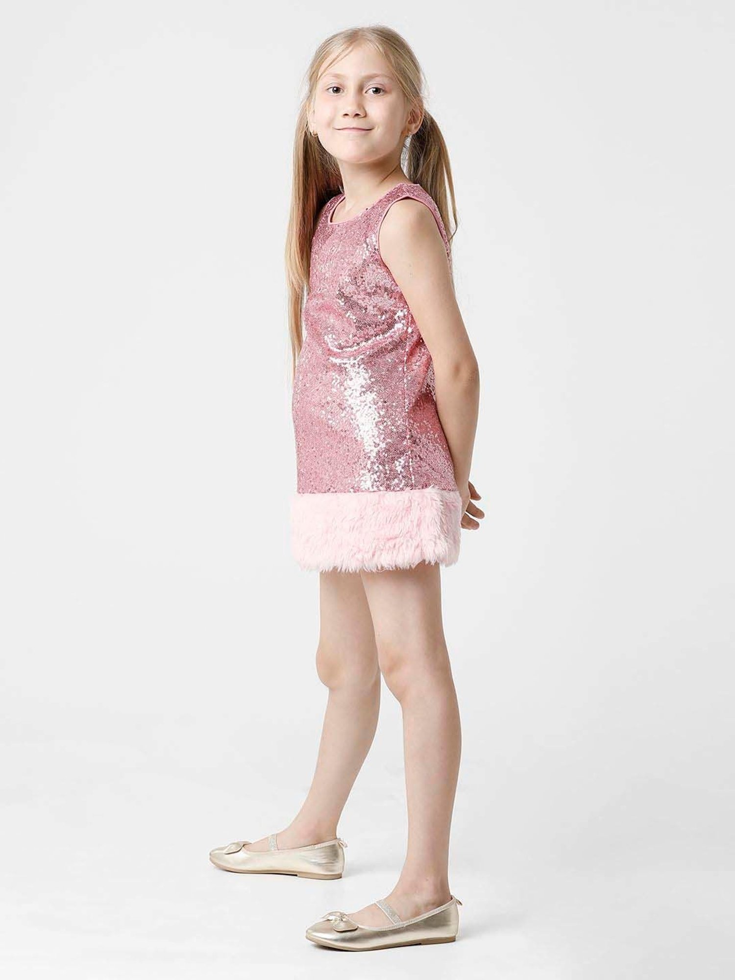 Kate & Oscar Kids Pink Embellished Dress