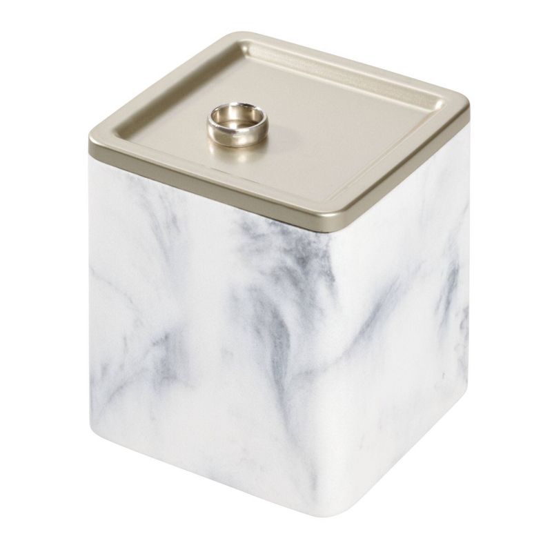 Dakota Bath Canister White - iDESIGN