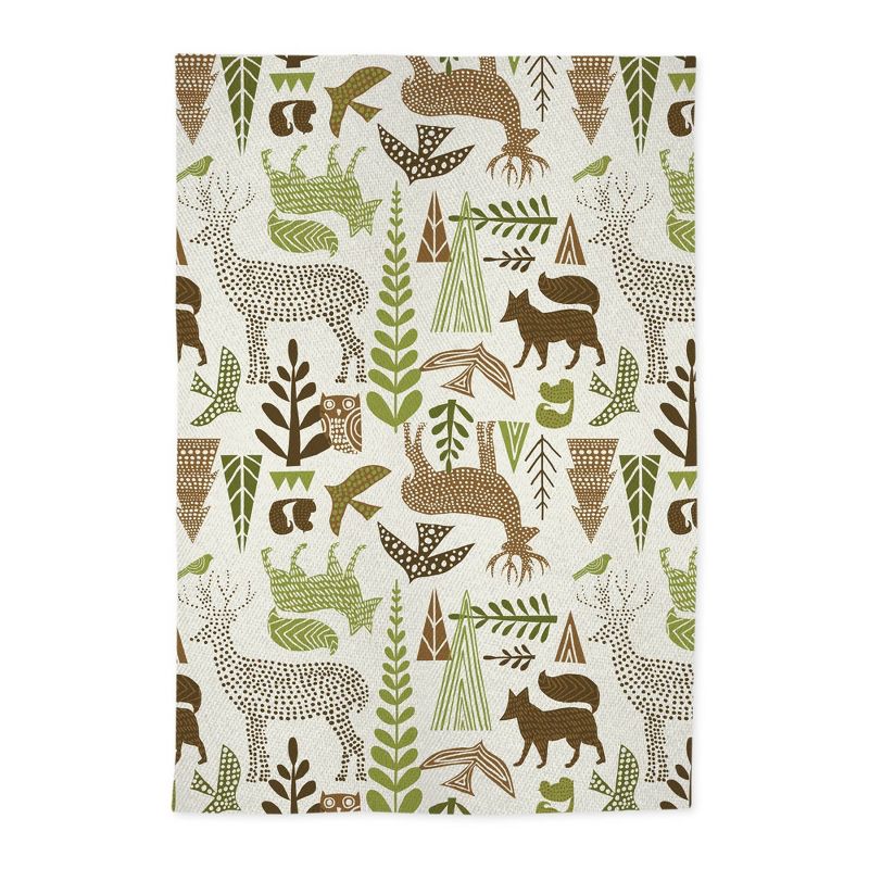 2pk Cotton Designer Forest Folklore Kitchen Towels - MU Kitchen