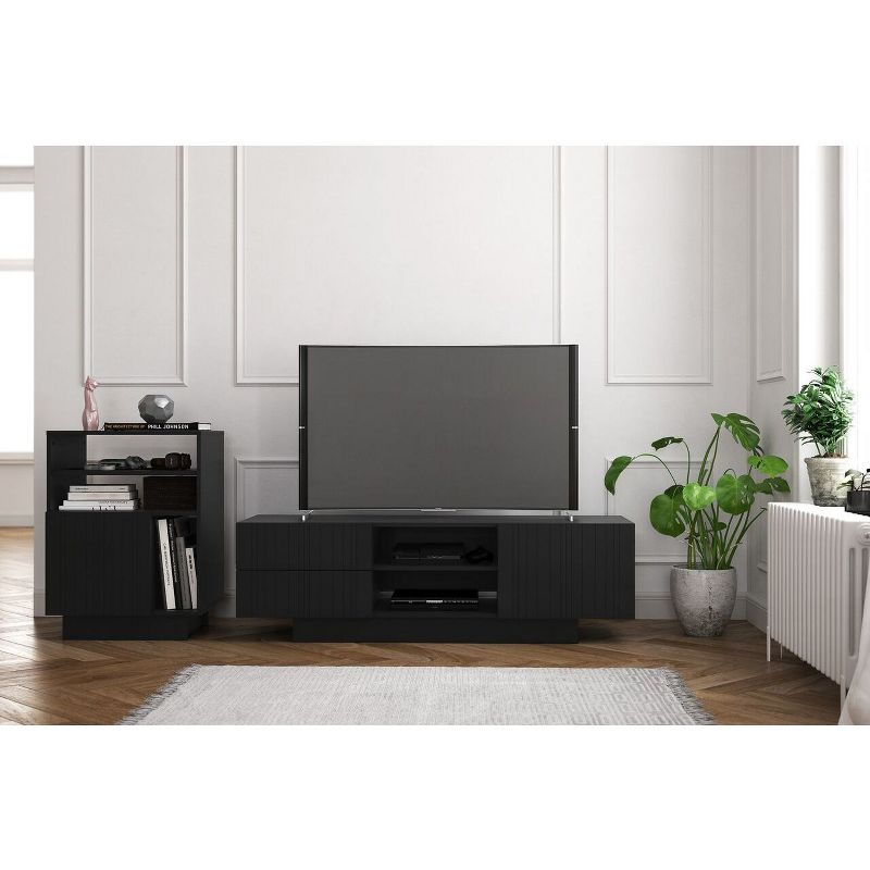 Set of 2 Galleri TV Stand for TVs up to 66" Black - Nexera