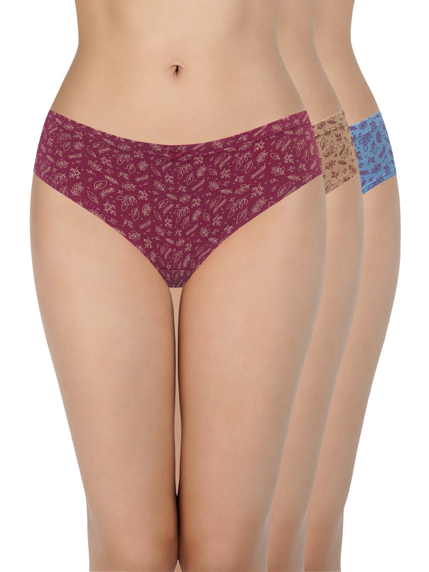 Lyra Assorted Color Cotton Printed Hipster Panties - Pack Of 4