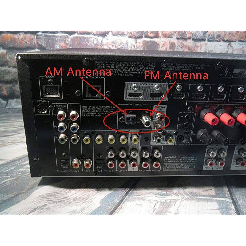 AM FM Antenna  Stereo Indoor 75 Ohm FM Antenna and AM Loop Antenna Kit for Yamaha Onkyo Denon etc Table Top Home Hi Fi Sound Stereo Receiver Radio Receiver Antenna
