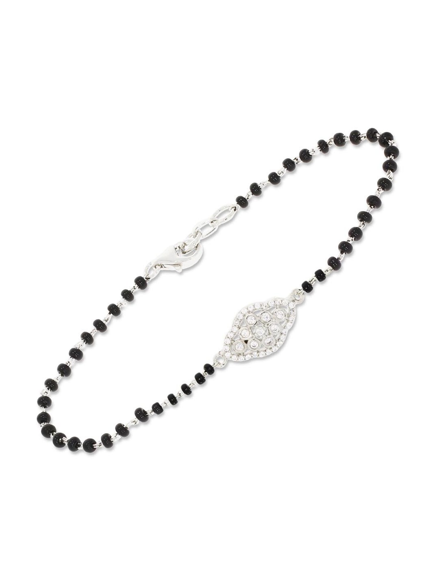 Anayra 92.5 Sterling Silver Mangalsutra Bracelet for Women