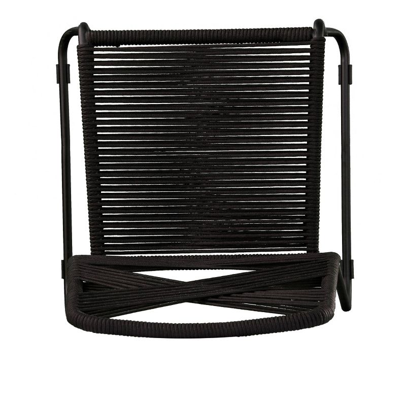 Padko 2pk Outdoor Patio Rope Accent Chair Black - Holly & Martin