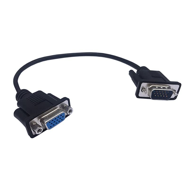 1ft VGA SVGA 15 Pin HD15 Male to Female Adapter Video Monitor Extension Cable for PC Laptop TV Porjectormf