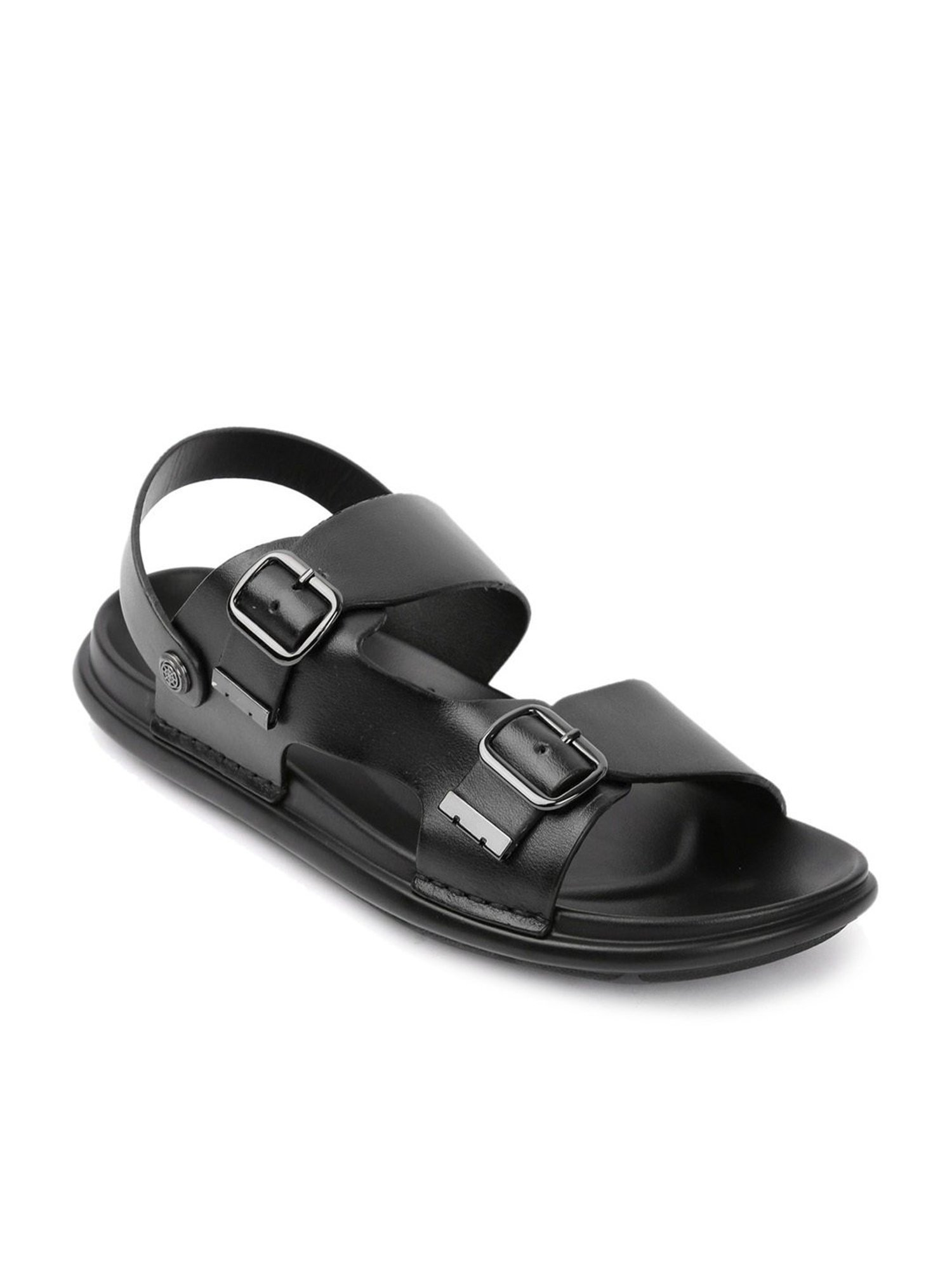 Gabicci Men's Trans-G Black Back Strap Sandals