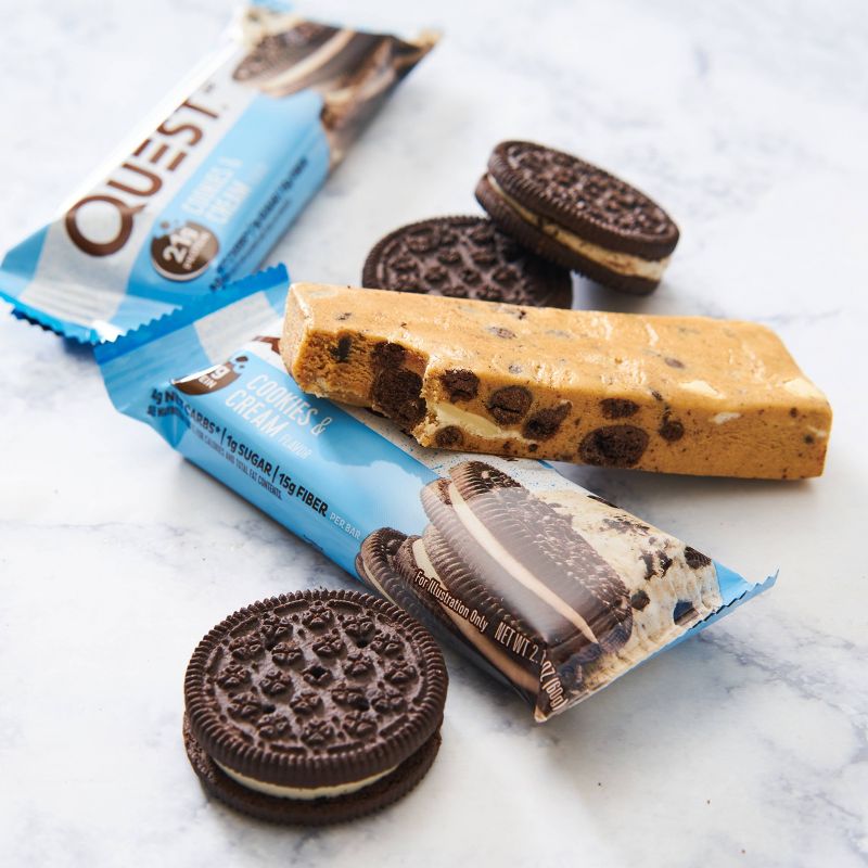 Quest Cookies & Cream Protein Bar - 8ct/ 16.96oz Total
