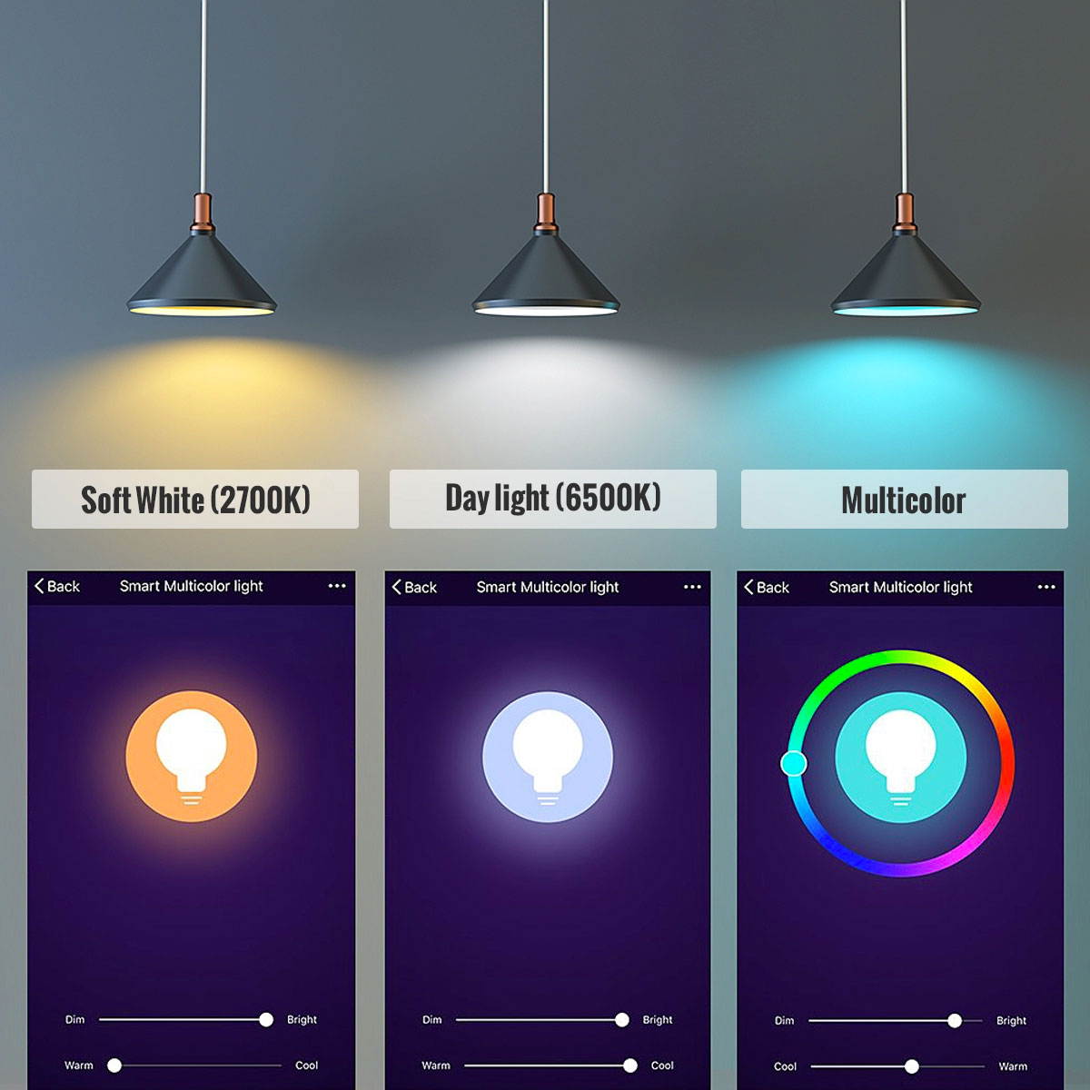 Avatar Controls Smart Wifi Light Bulbs, BR30 Dimmable LED Light Bulbs, 800 Lumen, Time Control, 9W Compatible with Alexa / Google Assistant / IFTTT, Remote Control No Hub Required, E26 Base