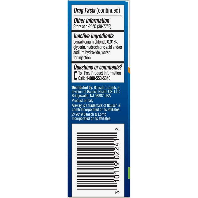 Alaway 12 Hours Allergy Itch Relief Eye Drops - 0.34 fl oz