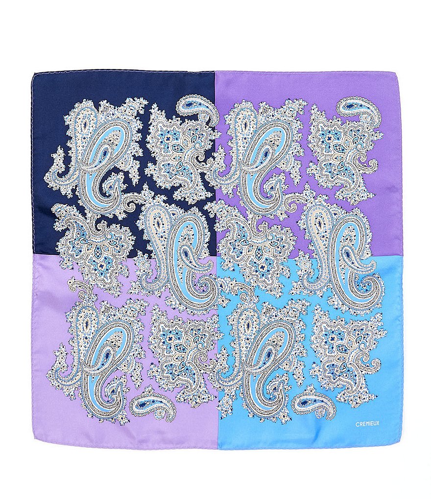 Cremieux Locarno Paisley Silk Pocket Square