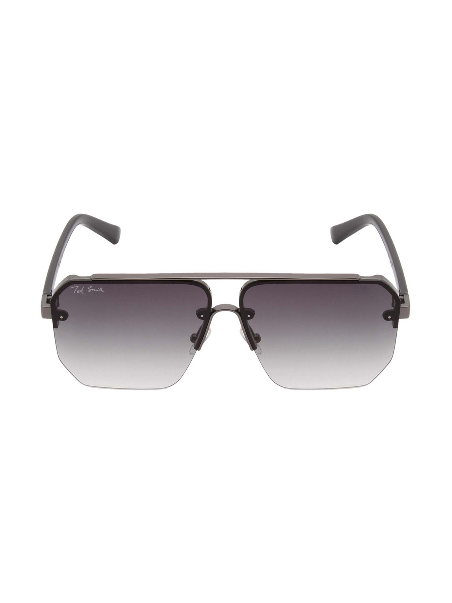Ted Smith Grey Aviator UV Protection Unisex Sunglasses
