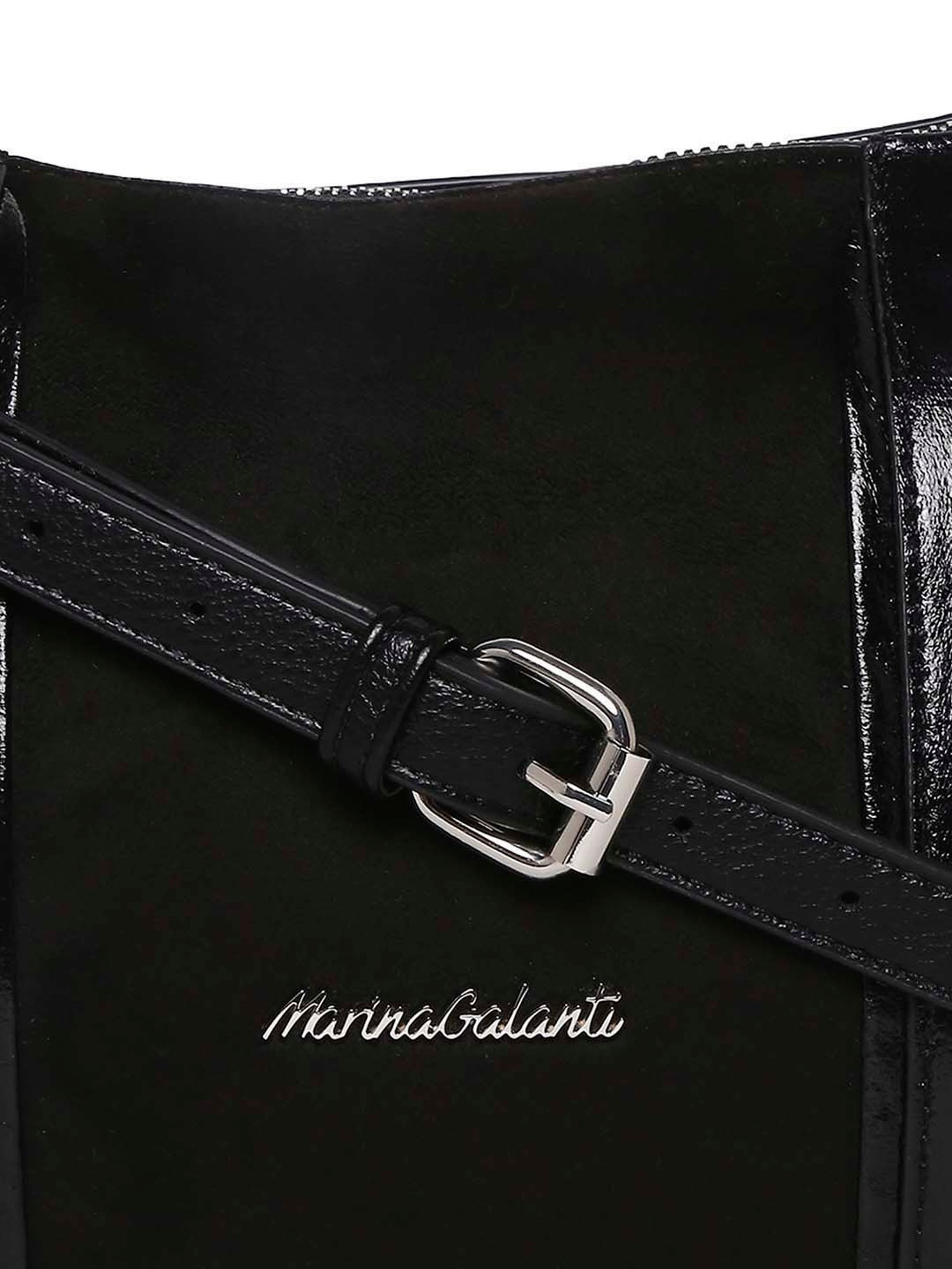 Marina Galanti Black Solid Medium Sling Handbag
